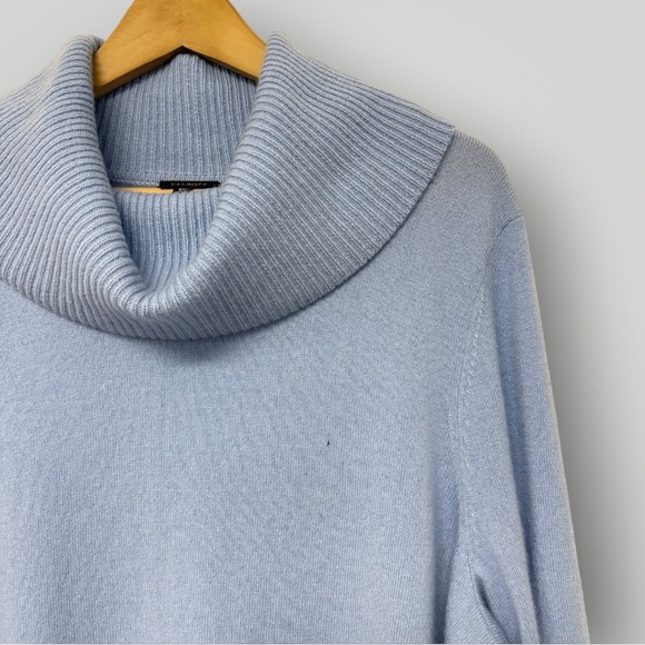 TALBOTS Cashmere Sweater Cowl Neck Sz 2X Blue - Picture 3 of 15